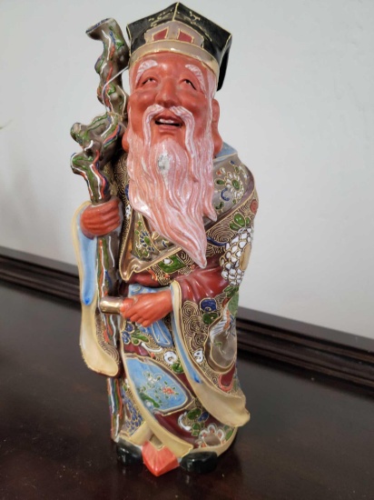 Antique Chinese Taoist God 12in tall