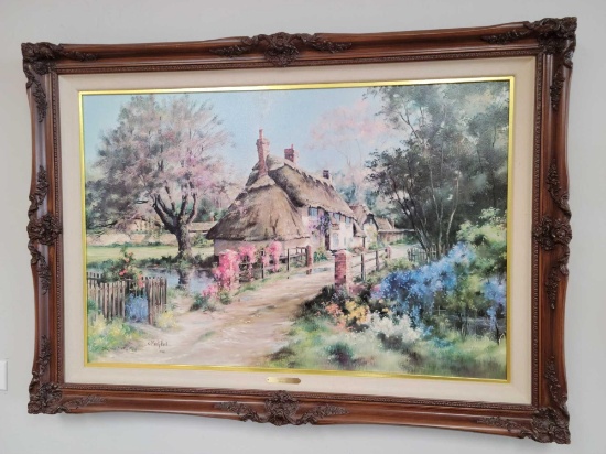 Limited Edition Marty Bell Oil Reproduction Signed Rodway Cottage