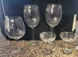 Lenox Reidel Crystal wine goblets Two vintage Champagne glasses