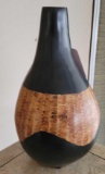 Unique Black and Animal print design vase 15in tall