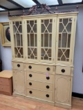 Beautiful Two tone Hutch w a lot of detail