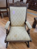 Antique Wood carved Rocking chair