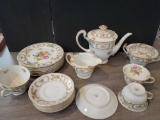 Rose China Japan Tea set with lunch plates