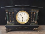 Black wood and Brass clock