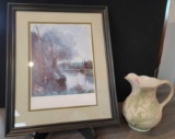 Framed print English water pitcher