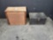 2 wooden storage boxes.
