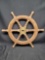 Wood Brass Ships Captain Wheel