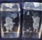 Disney Pooh Etched Crystal Paperweight 2 Units