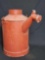 Vintage metal gas/water tank with pouring spout.