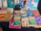 Box of vintage song sheets and books.