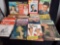 Box of vintage magazines and some books.