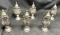 Silver Plated Salt and Pepper Shakers 6 Units