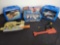 2 Aladdin G.I JOE boxes. Hot wheels starring Elvis. Mattel dinosaur. Fisher Price pop up toy.