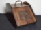 Vintage wooden bread box with metal insert.