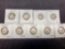 1935 to 1938 Date and Mintmark Run of High-Grade Buffalo Nickels 9 Different Coins