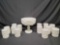 Milkglass Swirl glass pattern 40s - 50s