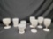 Milkglass goblets Berry Leaf