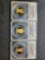Lot of ANACS Proof 70 Certified DCAM 2010-2011 presdential gold dollars Johnson Lincoln Buchannan