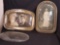 2 vintage framed photos with extra bubble glass.