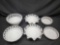 Pair of Atterbury Dancing Sailor Milkglass bowls