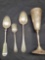 Silver spoons and cup