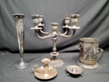 Sterling Silver Candleabra Finger candleholder vase