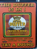 Vintage Duffer beer metal sign.