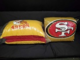 2 new SF 49ers pillows. 1 twin SF 49ers comforter