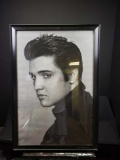 Framed black and white poster print.