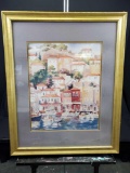 Framed art with signature.