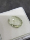 3.45ct Green Amethyst Oval Fancy cut Gemstone