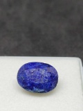 Deep blue Oval cut Sapphire gemstone 6.56ct
