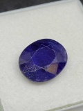 Dark blue Oval cut Sapphire gemstone 4.53ct with Certificate