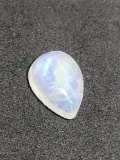 2.45ct Pear cut Rainbow Moonstone with Gem ID card