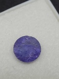 Violet Round cut Tanzanite 0.850ct gemstone