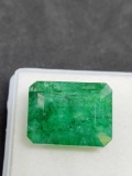 Beautiful Green Emerald step cut Gemstone 15.16ct