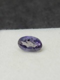 0.70cts Violet Blue Oval cut Iolite gemstone with ID card