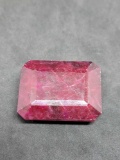 Deep Red Ruby 79.32cts step cut