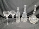 Crystal Decanters Pair Rogasta Wine glasses