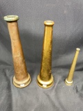 Lot of Brass Fire Hose Tips.