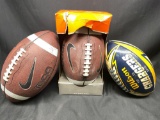 Lot of 3 Footballs.