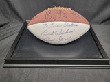 Bart Starr Signed Football in Display