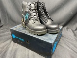 Blue Tongue BTCP12 - Black 6' Lace Up Side Zipper Composite Toe Boot (Size 8.5)