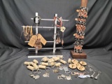 Iron cross bracelets Corkscrew keychains Necklaces bracelets