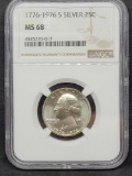 1976-S NGC MS68 Silver 40% Washington Quarter