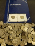 250 Vintage Jefferson Nickels from 1938 to 1959 From 62 to 83 Years Old with Silver War Nickel