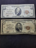 1929 $5 and $10 Federal Reserve Bank Notes from Philadelphia