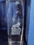 Disney Lion King Etched Crystal Paperweight