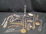 Vintage costume jewelry some sterling items