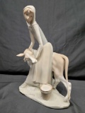 Lladro porcelain Woman w Cow